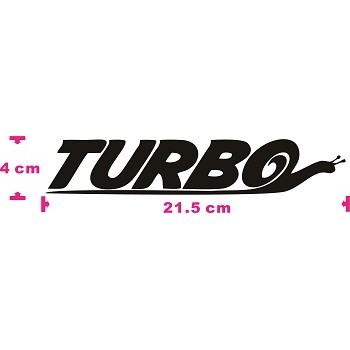 【豆豆彩藝】T08-TURBO 簍空防水貼紙 (Impreza Mondeo C2 GOLF GTI)
