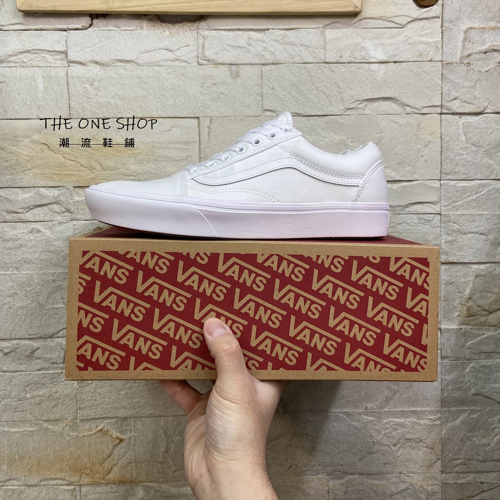 TheOneShop VANS Comfycush Old Skool 白色 全白 輕量 帆布鞋 VN0A3WMAVNG