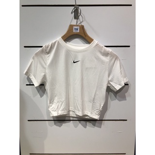 【Nike】 Sportswear Essential 女款短袖上衣 休閒 短版 舒適 白色 - DD1329-100