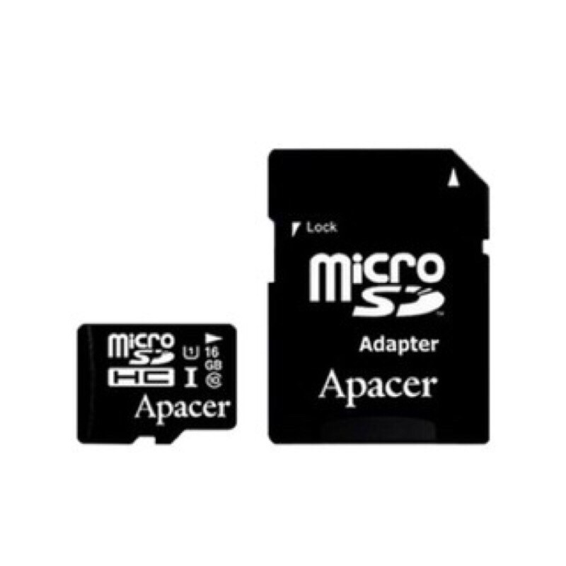 全新microSD 16G C10 45MB/s高轉速記憶卡(附轉接卡)Apacer宇瞻公司貨TF/SD卡