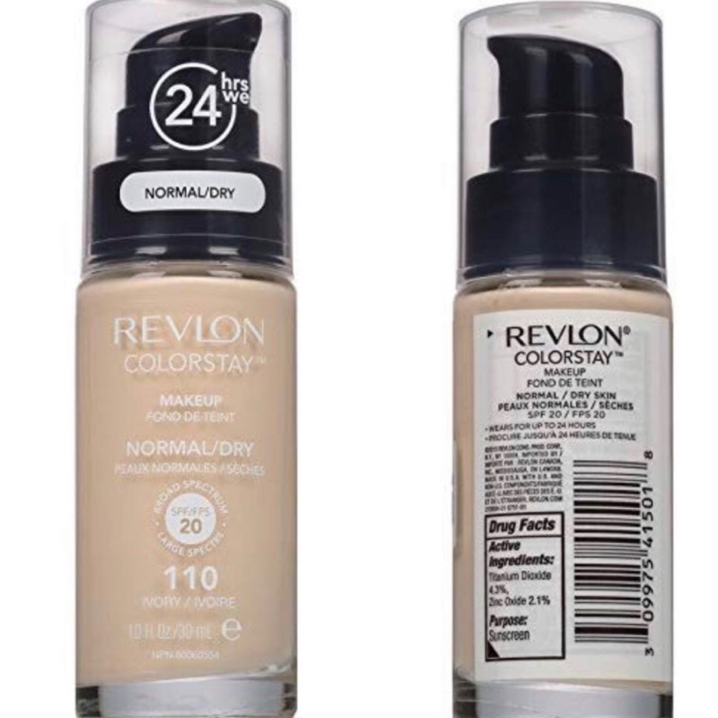 現貨revlon 24小時持久粉底液不脫妝露華濃黑蓋150混合 油肌自然色透蓋110中性 乾肌象牙白 蝦皮購物