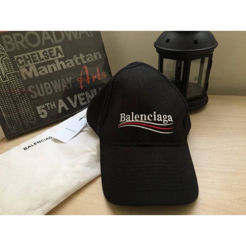 Balenciaga Campaign Logo Cap 巴黎世家 老帽 棒球帽 黑色