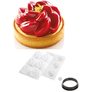 義大利 Silikomart 烘焙模具 Ø80mm 塔圈 加 矽膠模具