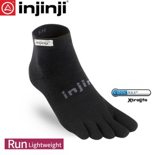 【 INJINJI 美國 RUN 輕量吸排五趾短襪《黑色》】1295/五指襪/專業排汗襪/登山健行襪/休閒襪/悠遊山水