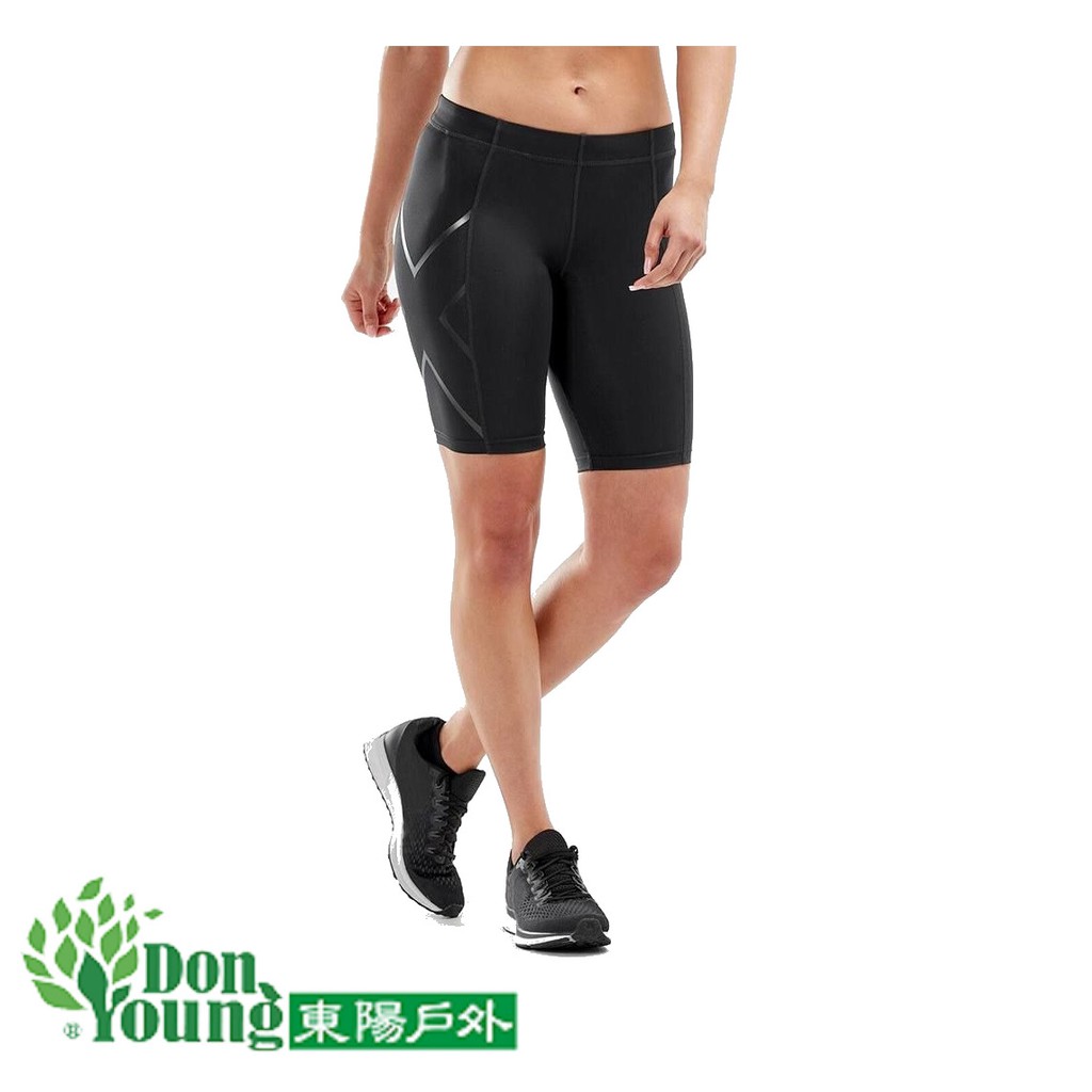 【2XU】 女 中階跑步壓縮短褲 戶外 健身 運動 跑步  2XWA4176BBLKNRO