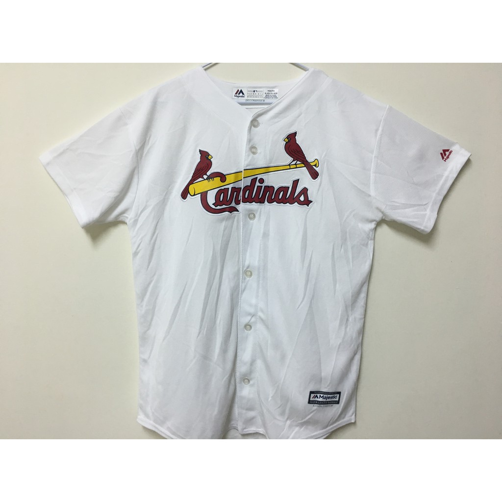 MLB 美國職棒大聯盟 聖路易紅雀隊 白色 棒球衣 青年版 Majestic Saint Louis Cardinals