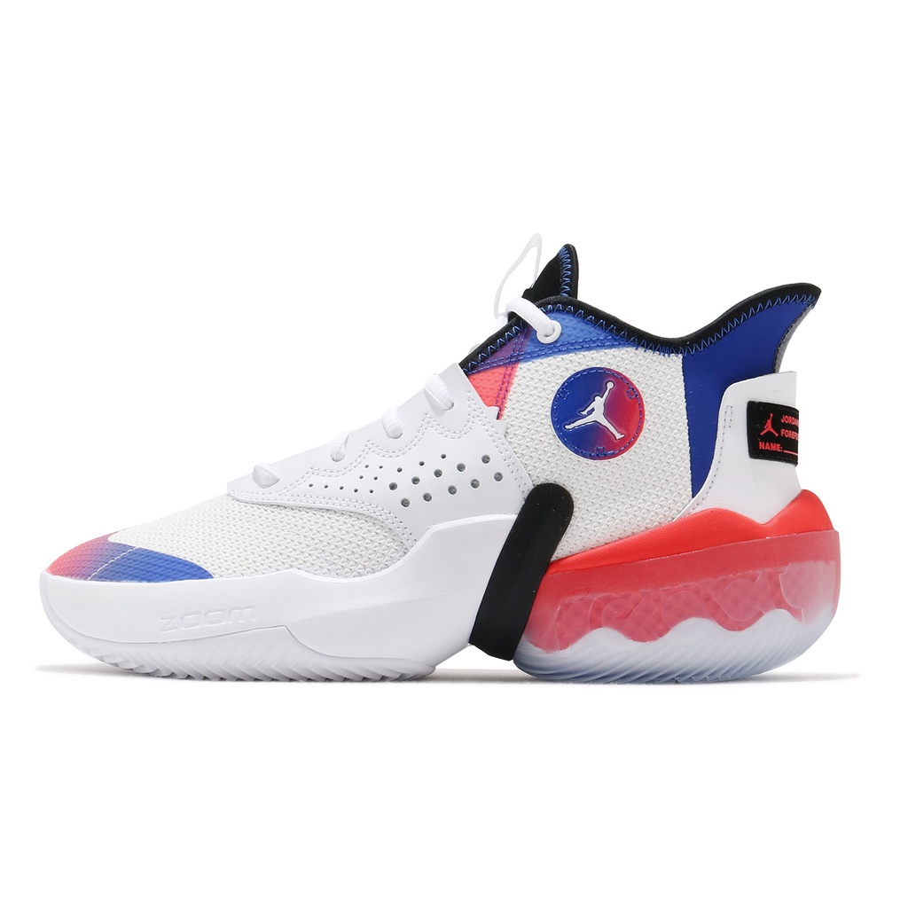 Nike 籃球鞋 Jordan React Elevation 白 藍 橘紅 男鞋 喬丹【ACS】 DC5188-102