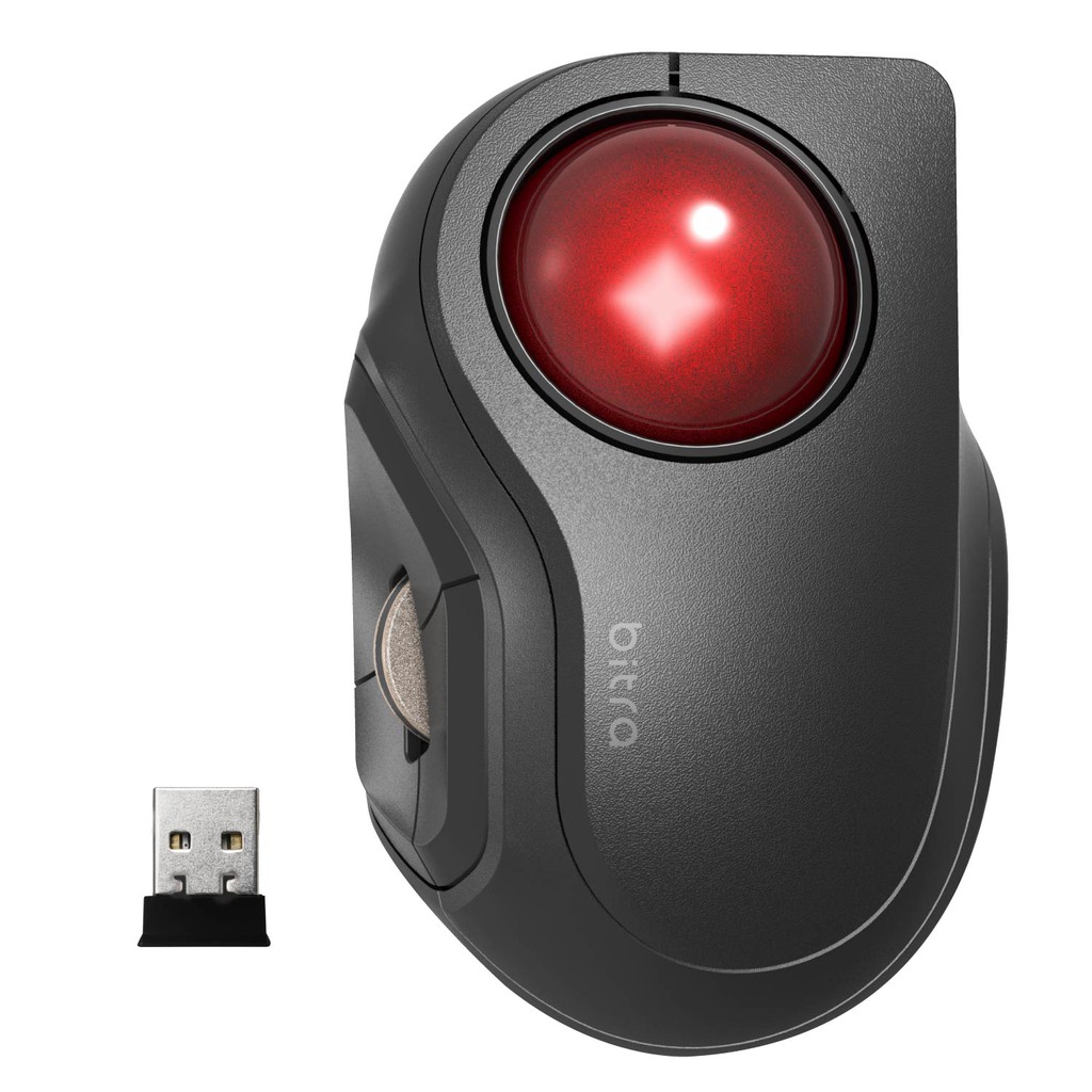 北車 ELECOM (M-MT2DRSBK) bitra 可攜式 食指 USB 無線 靜音 軌跡球 輕巧 攜帶型 滑鼠
