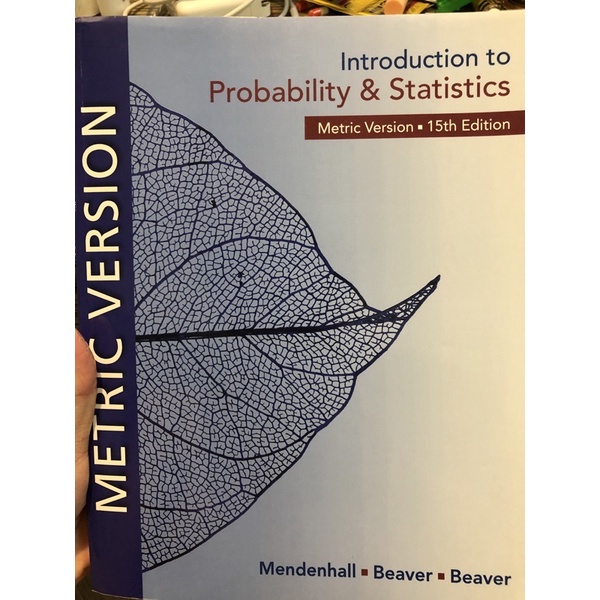 Introduction to Probability and Statistics 15E，（台科、雙北捷運站可面交）