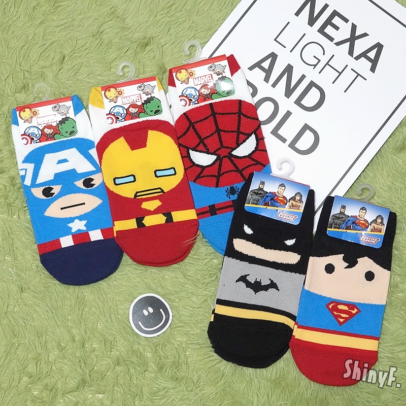 韓國襪子 Marvel 漫威漫畫 蜘蛛人 美國隊長 鋼鐵人 蝙蝠俠 超人 直版襪 兒童襪 女童襪 童襪 卡通襪 襪子