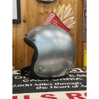 （l LOVE樂多) GALLOP Kustom Kulture 復古半罩安全帽 素色3/4安全帽 電鍍銀