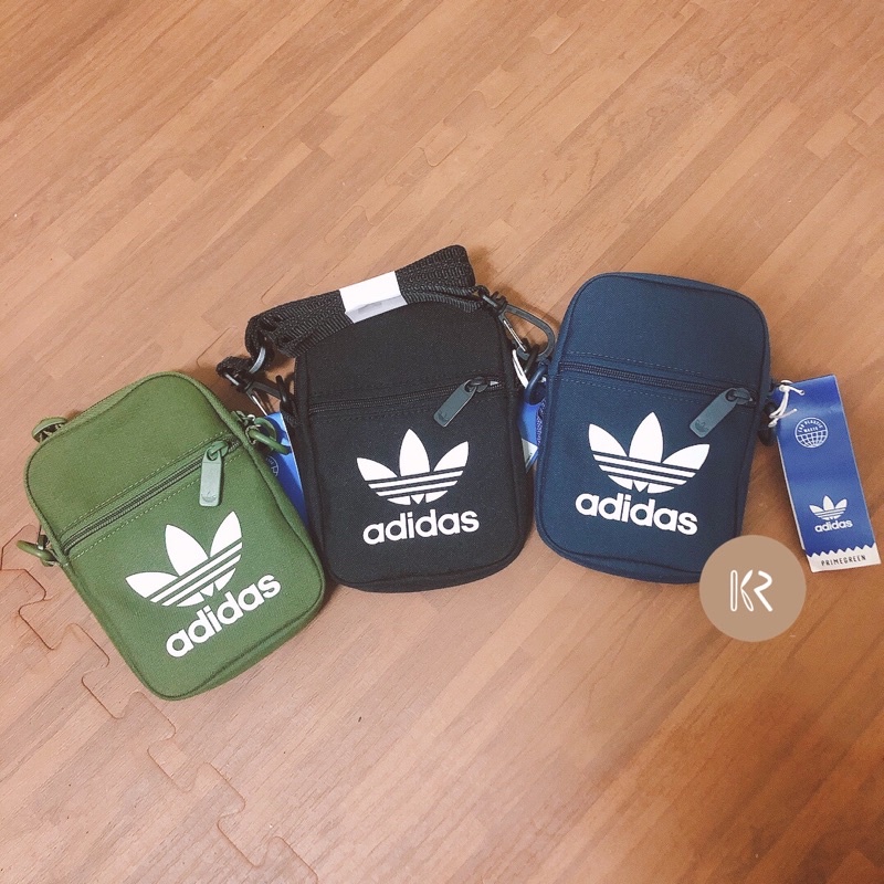 【KR_02】Adidas Trefoil Bag 三葉草 小包 側背包 三色  黑/藍/綠