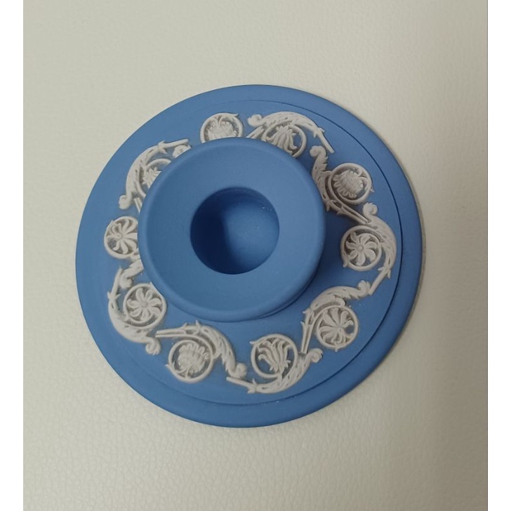 💗出清💗 WEDGWOOD JASPER  藍色碧玉浮雕圓形燭台
