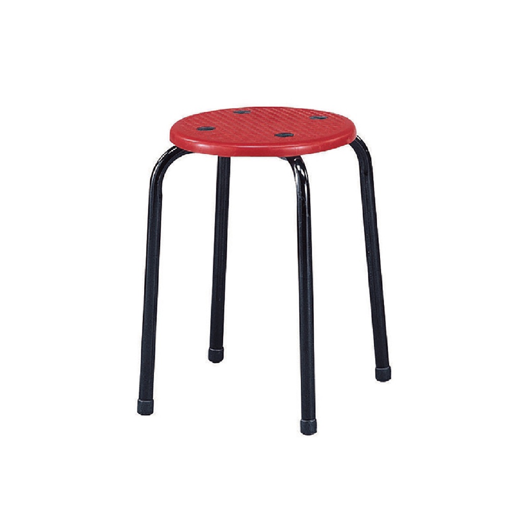 【E-xin】滿額免運 753-18 八分膠椅 圓凳 板凳 圓椅 餐椅 休閒椅 塑膠椅 餐椅 小餐椅 椅子 凳子 紅色