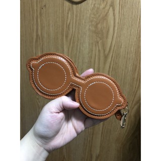 jins眼鏡造型咖啡色吊飾/jins