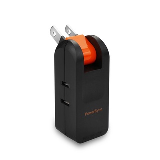群加 PowerSync 2P 3插 防雷擊旋轉壁插(黑/白) TC203SN0