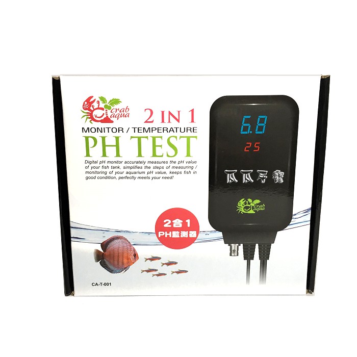 瓜瓜居寵 - 小螃蟹   2合1 PH監測器   贈電極。顯示PH值及目前溫度 PH機 監測器