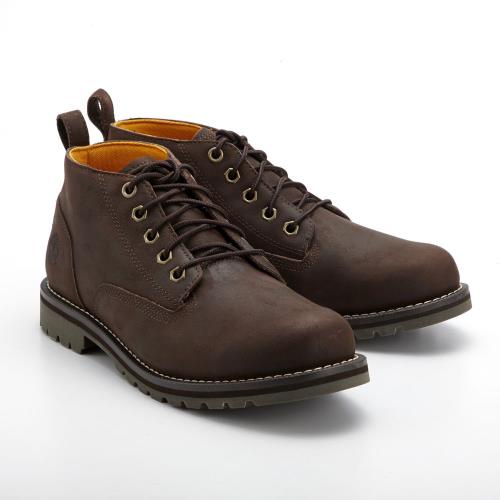 Timberland 男鞋 中咖啡色 REDWOOD FALLS 全粒面革 低筒 防水靴 A44MG 橡膠 牛皮 休閒
