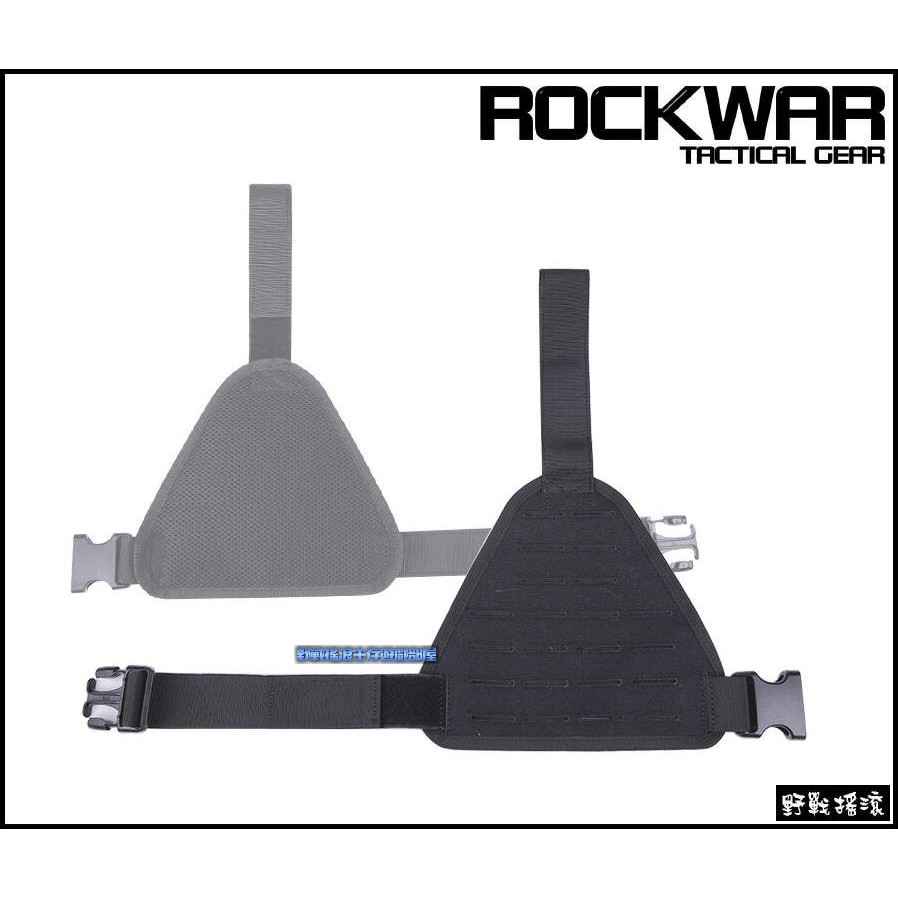 【野戰搖滾-生存遊戲】ROCKWAR Molle 戰術三角腿掛板【黑色】可腿掛槍套彈匣袋水壺袋雜物包無線電袋腿板