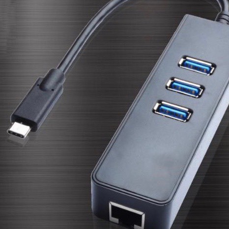 TYPE-C 轉 RJ45 網卡+USB3.0  HUB