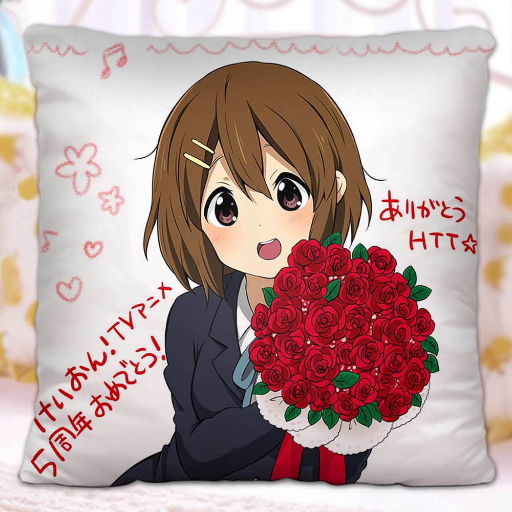 愛之家 送枕芯 平澤唯輕音少女周邊抱枕二次元動漫雙面圖案靠枕頭禮物 蝦皮購物