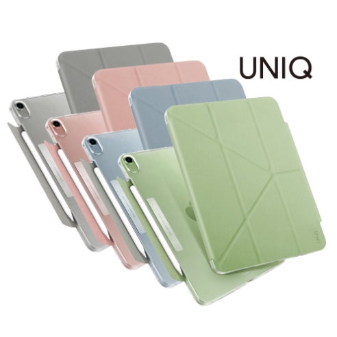 UNIQ iPad/Pro/Air4/mini6 Camden 抗菌磁吸設計帶支架多功能極簡透明保護套 pencil吸附