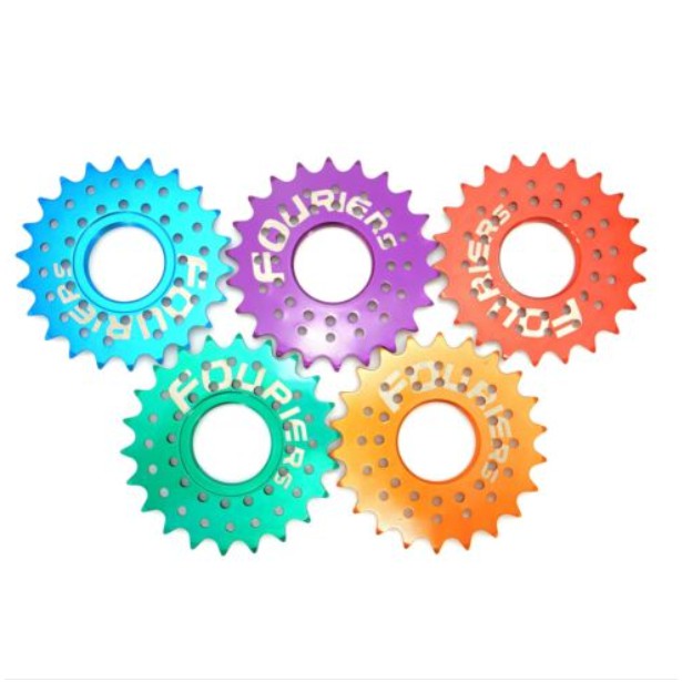 Fouriers Fixed Gear Cog Threaded五色齒片自行車公路車1/8"or3/32" 17-21T