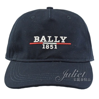 【茱麗葉精品】BALLY 6301138 品牌電繡LOGO帆布棒球帽/遮陽帽.深藍 現貨在台