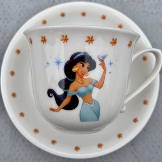 迪士尼Disney 迪士尼公主 阿拉丁🧞‍♂️茉莉公主💚💙 下午茶 茶杯 公主茶杯