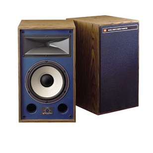[ 沐耳 ] 美國經典 JBL 兩音路書架式揚聲器 4305H：1吋號角，8吋低音，經典藍，胡桃木箱，等化調整器！