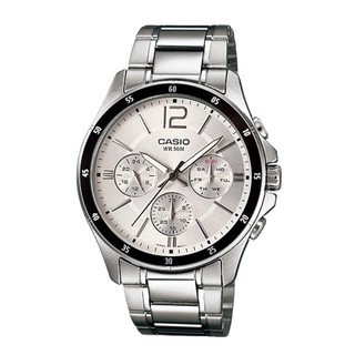 【CASIO】卡西歐 不鏽鋼三眼手錶 人氣熱銷款 MTP-1374D-7A 防水50米 台灣卡西歐保固一年