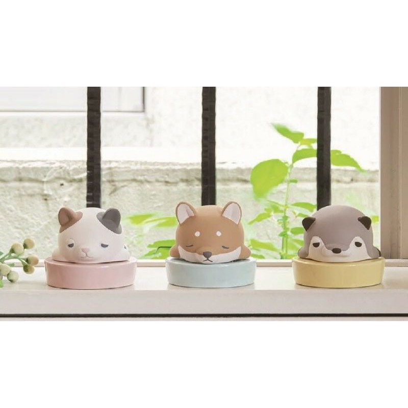 日本liv Heart 陶器陶瓷素燒趴趴動物三花貓貓咪水獺精油擴香器擴香香芬 蝦皮購物