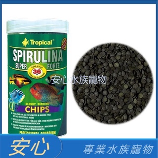 [安心水族] 波蘭Tropical 德比克 特級螺旋藻強化薄餅-中粒 底棲魚飼料 U-T60576