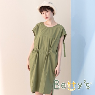 betty’s貝蒂思(11)純色抽繩設計款洋裝 (軍綠)