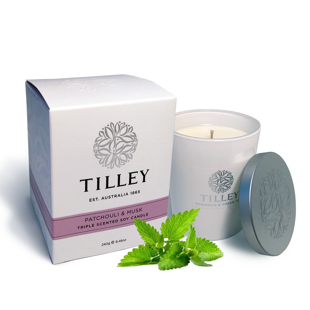 Tilley(百年特莉)-廣藿香香氛大豆蠟燭240g