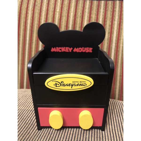 (二手) Disney 香港迪士尼 / 米奇木製抽屜收納盒