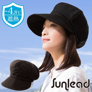【Sunlead】防曬遮熱涼感透氣抗UV貝雷帽 (黑色)