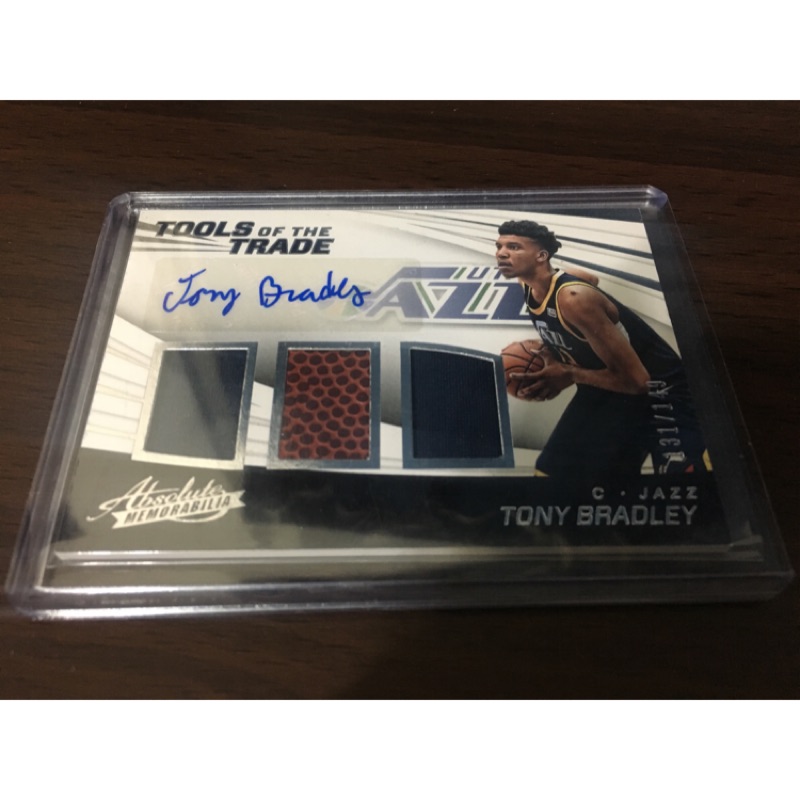 NBA球員卡/爵士隊/TONY BRADLEY/限量球衣球皮簽名卡