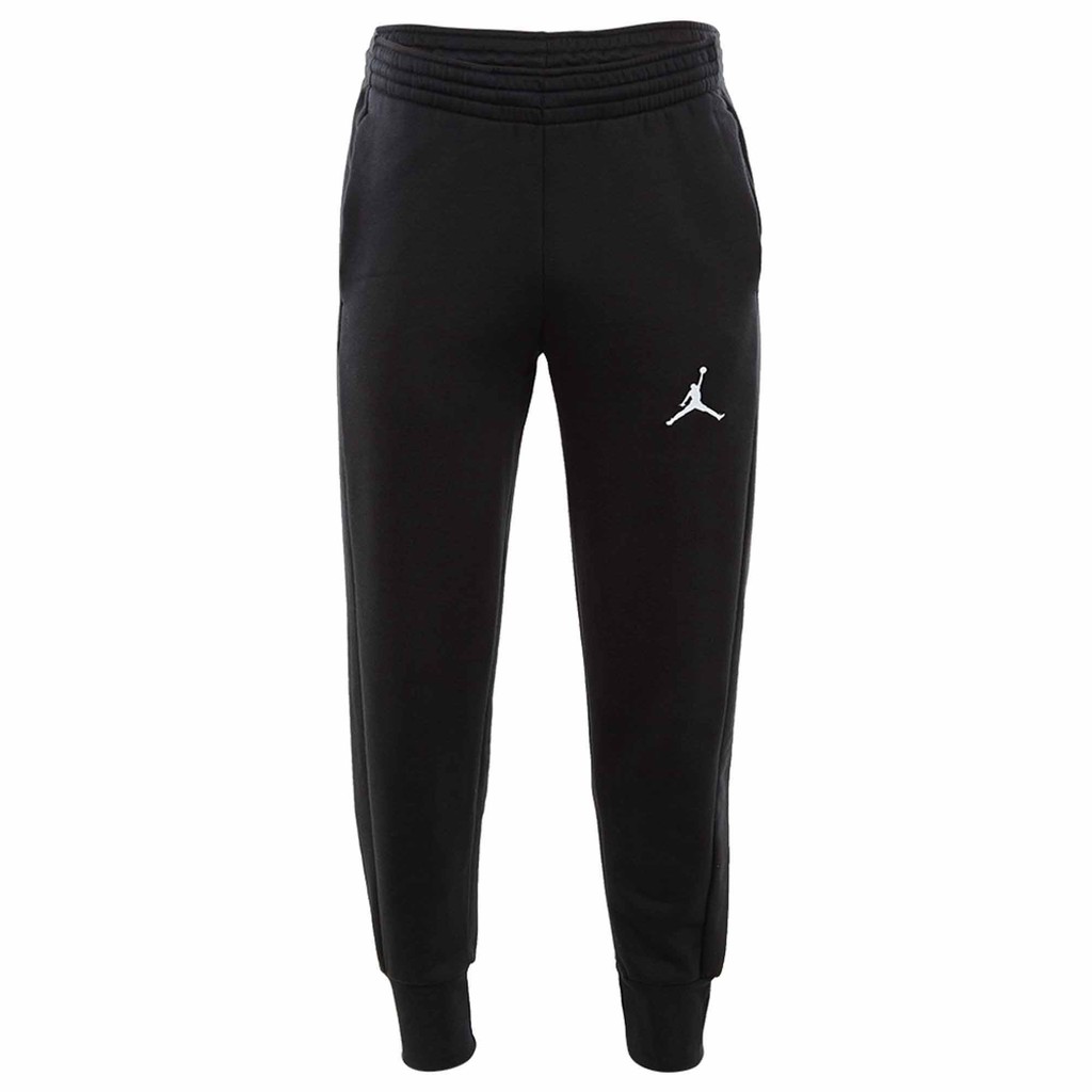 【逢甲FUZZY】Nike Jordan 飛人 Logo 刷毛 長褲 棉褲 縮口 抽繩 黑 男款 823071-010