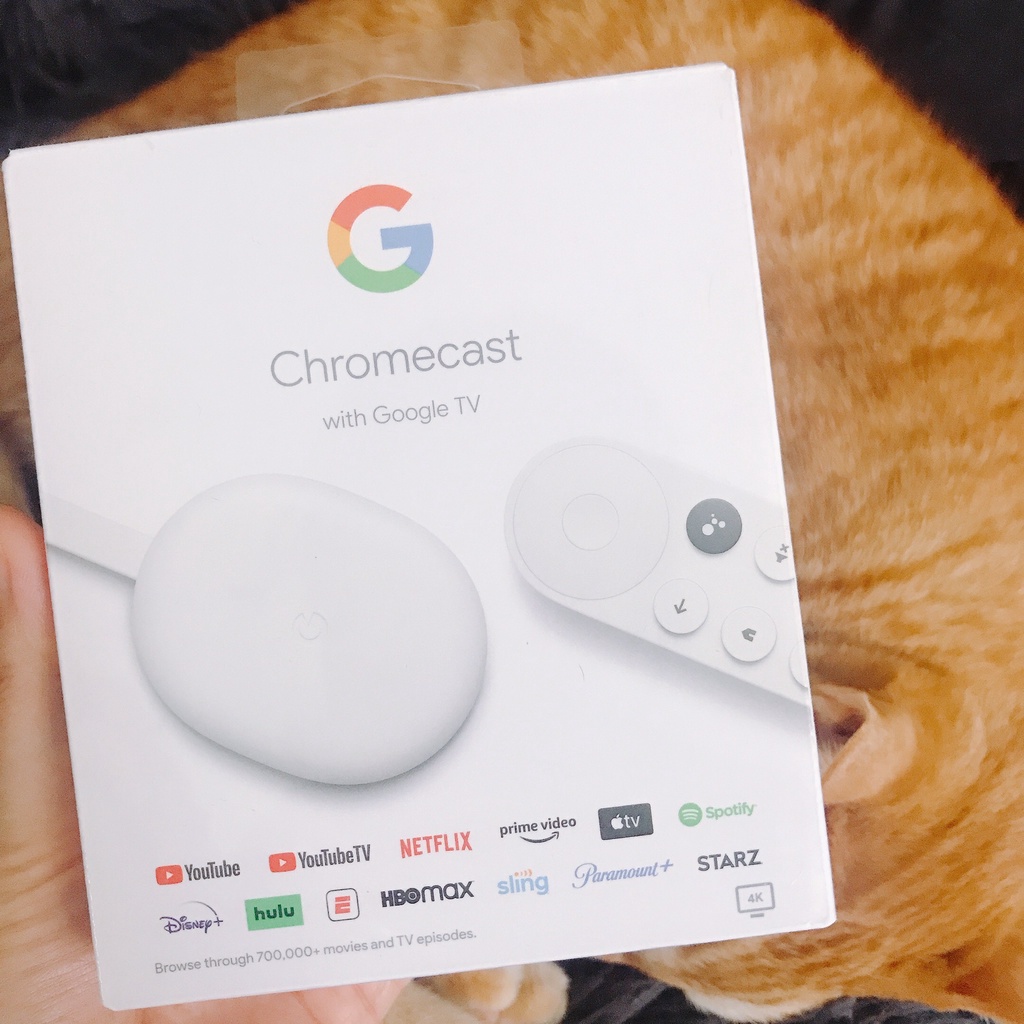 【全新現貨】Chromecast 4 保固一年 Google TV 媒體串流播放器 平行輸入 (4K 聲控 電視棒