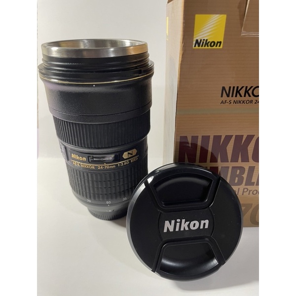 【全新】NIKON 原廠經典 保溫杯 不鏽鋼內膽 24-70mm F2.8 鏡頭杯 內部為 不銹鋼杯 限量 造型杯