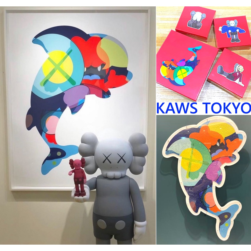 BLACK全新KAWS東京展覽限定TOKYO FIRST拼圖PUZZLE (1000片海豚圖案)