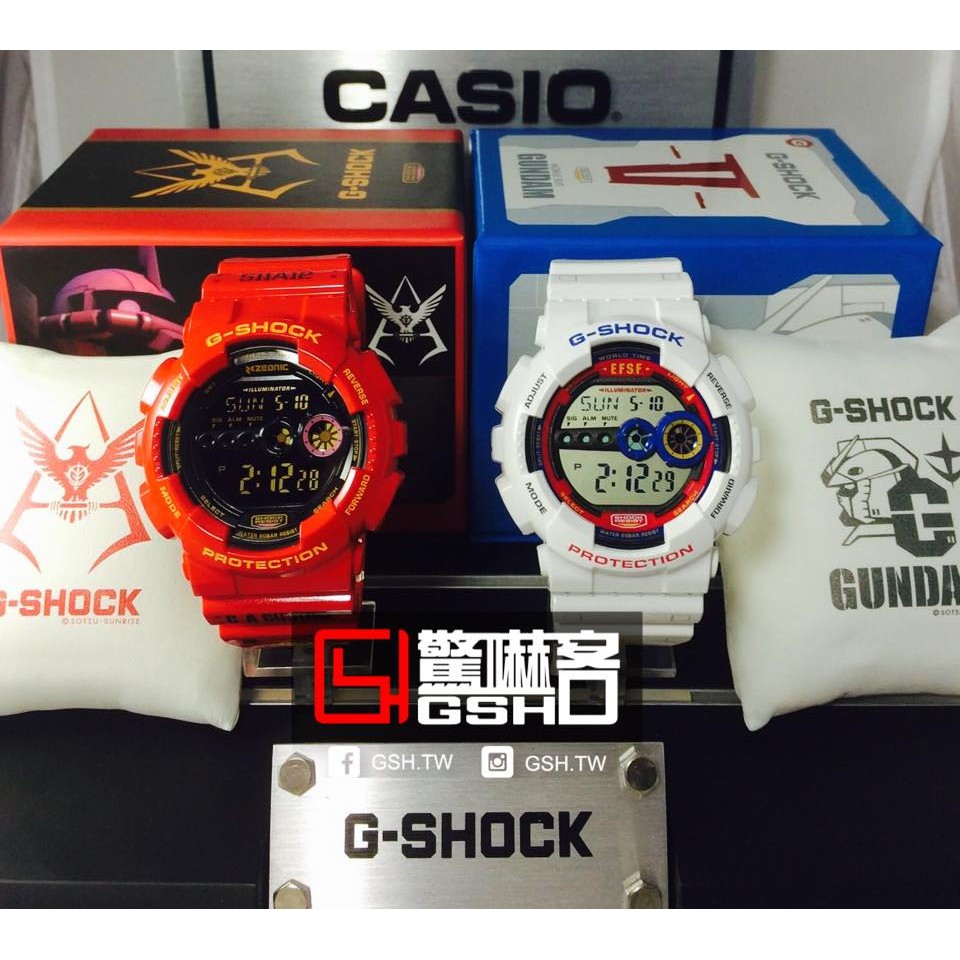 【驚嚇客】G-SHOCK x GUNDAM 聯名 35TH 機動戰士 鋼彈‪ 夏亞 RX-78 日本限定限量