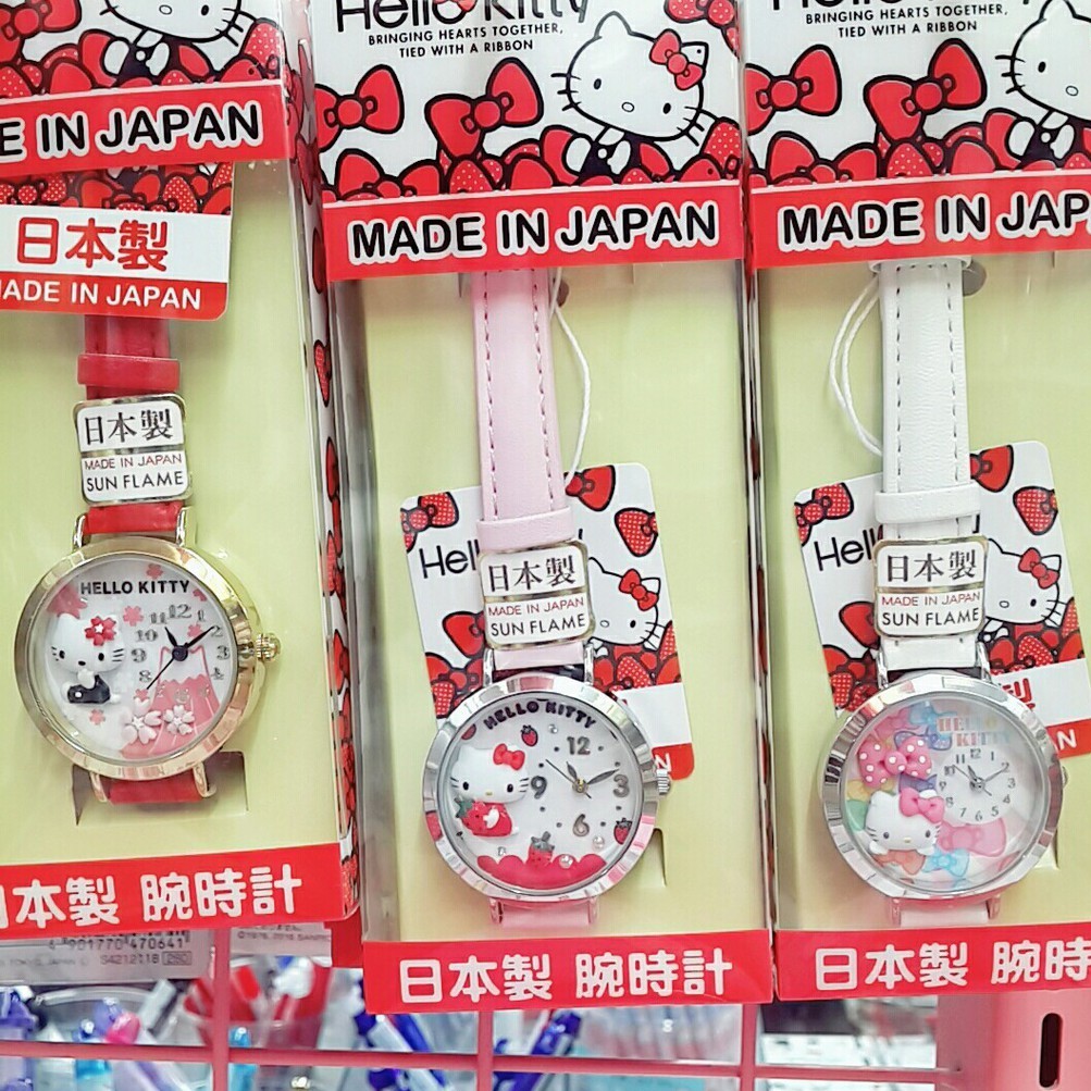 預購勿下單 正品 日本製 Hello kitty 手錶 富士山 草莓 蝴蝶結 立體錶 三麗鷗 女錶 日本代購 日本帶回