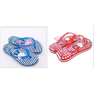 小花花日本精品♥ Hello Kitty 夾腳拖鞋人字拖鞋凱蒂貓沙灘拖鞋海軍風915137紅/藍特價