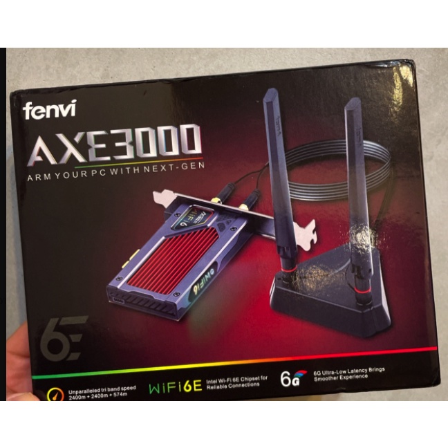 Fenvi FV-AXE3000RGB WIFI 6E 三頻 Intel AX210 PCI-E 無線網路卡 雙天線版本