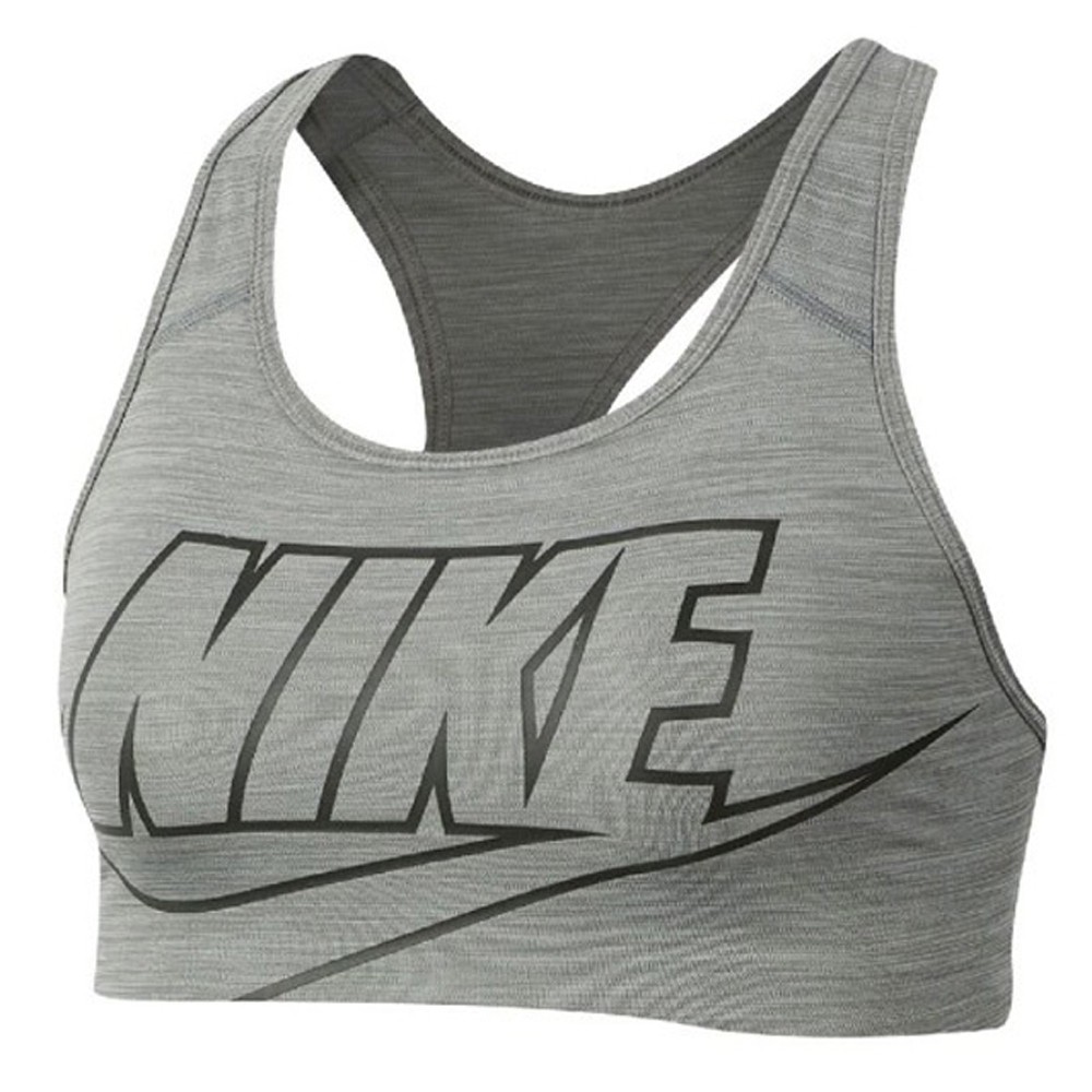 NIKE SWOOSH BRA 灰黑 中度支撐 一片式胸墊 訓練 運動內衣 女 (布魯克林) BV3644-084