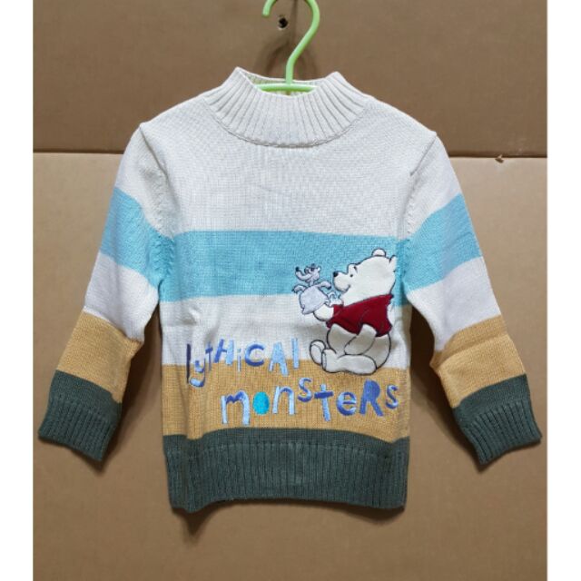 【全新出清】麗嬰房pooh維尼針織毛衣，適合3歲左右(最低價，不議價)