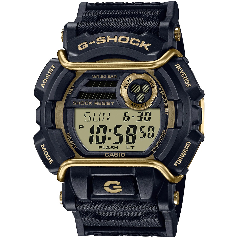 CASIO 卡西歐 男 G-SHOCK 時尚潮流黑金電子腕錶(GD-400GB-1B2)