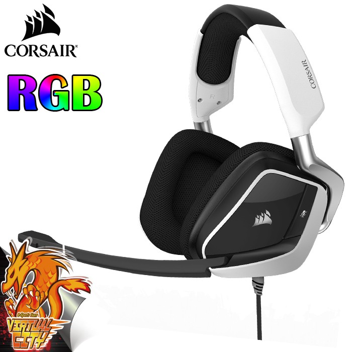 【桃園-虛擬城市】Corsair 海盜船 Void Pro RGB USB 耳機麥克風 白色